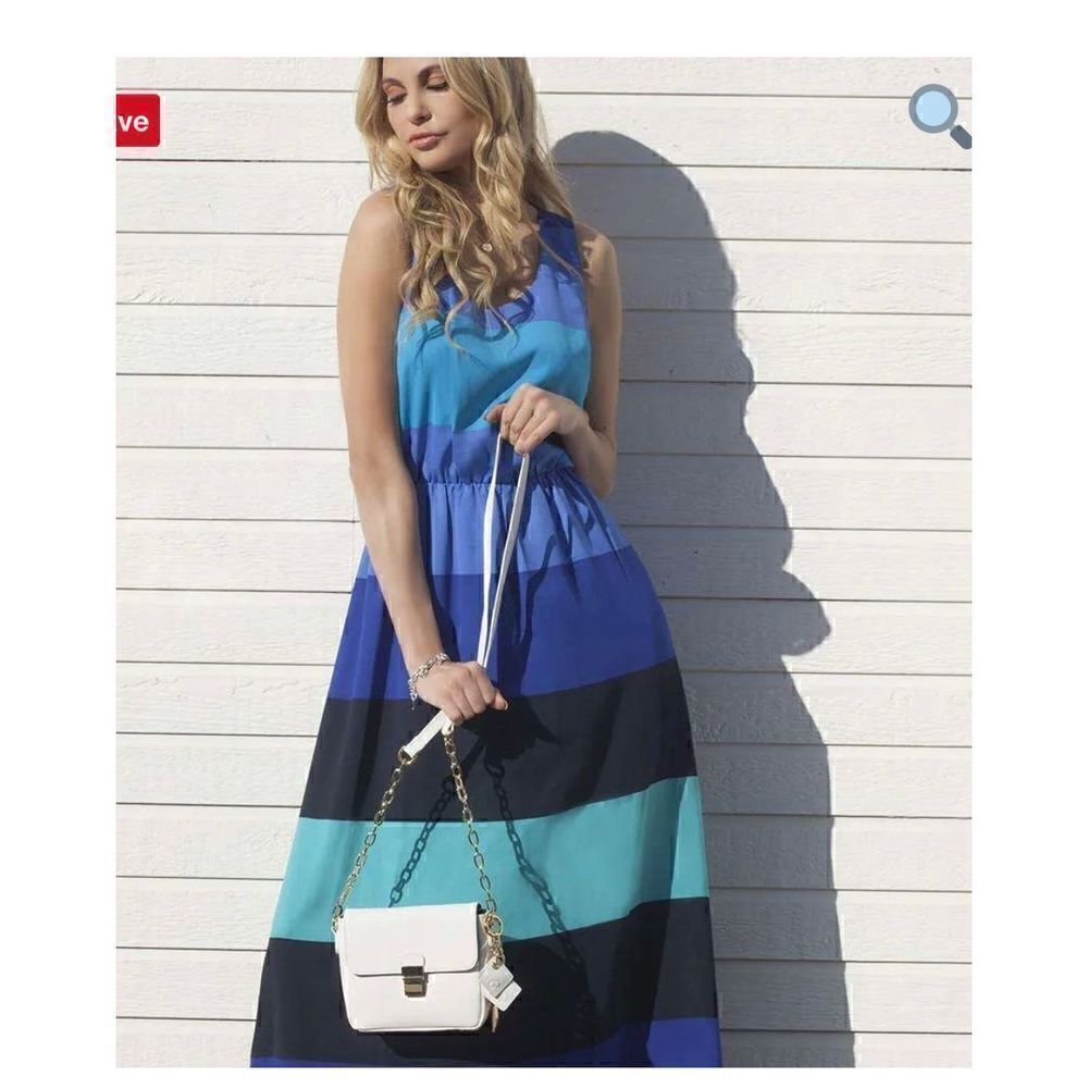 Tommy Hilfiger NWT multi color maxi dress L